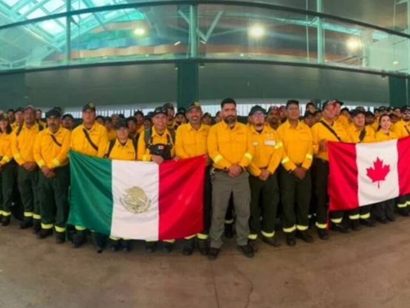 Envían a combatientes mexicanos a Canadá. Foto: SEMARNAT