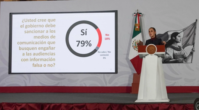 Sheinbaum rechaza que haya listas para censurar; lo que se pide es el derecho constitucional de réplica, dice