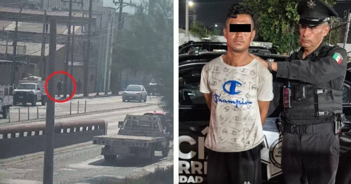 Héctor Iván “N” es detenido por empujar a adulto mayor Foto: Especial