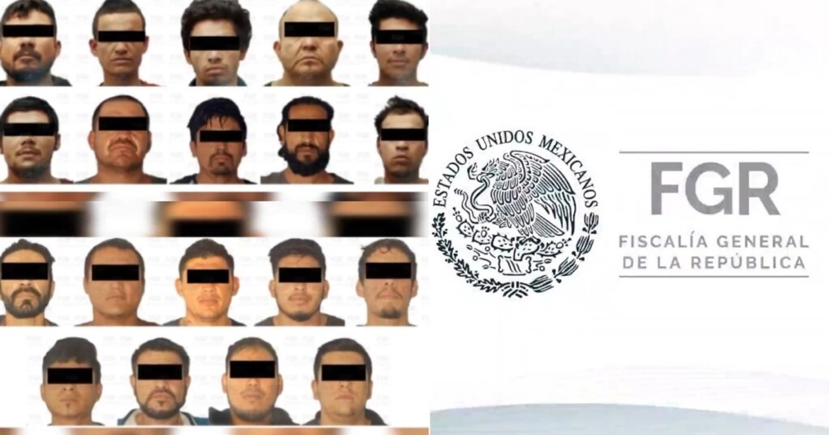 FGR sentencia a 19 integrantes del CJNG a hasta 18 años de prisión. Foto: FGR