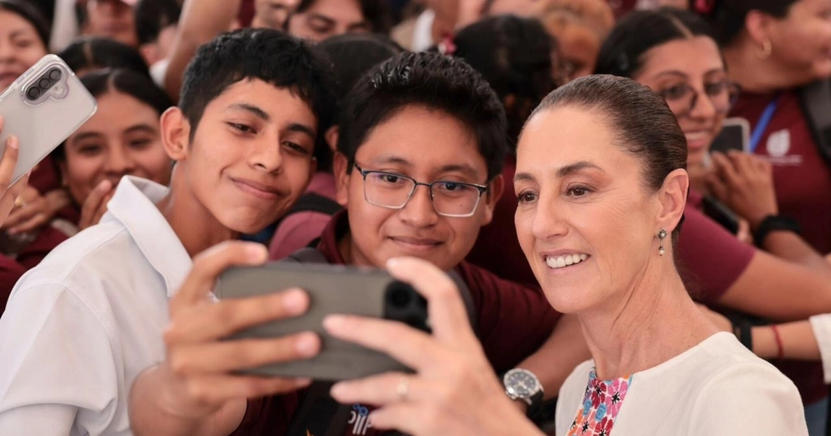 La mandataria anunció la ampliación de esta beca en jóvenes chiapanecos (Gobierno de México)