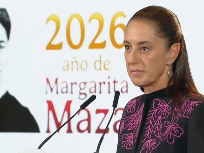 La presidenta Claudia Sheinbaum durante su conferencia matutina de este lunes 28 de septiembre.