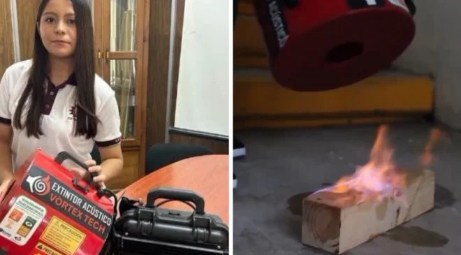 Estudiante de Tamaulipas crea extintor que apaga fuego con sonido; ¿cómo funciona el artefacto?