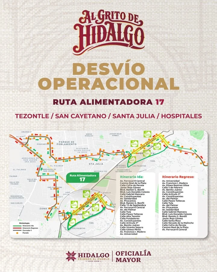 Anuncia la Secretaría de Movilidad y Transporte Plan operativo para las fiestas patrias 2026