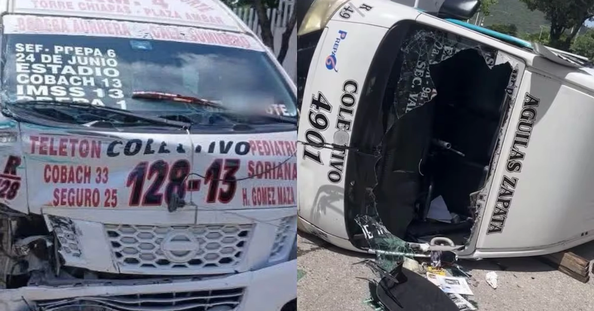 Choque de dos rutas de deja 15 lesionados en Tuxtla Gutiérrez, Chiapas
