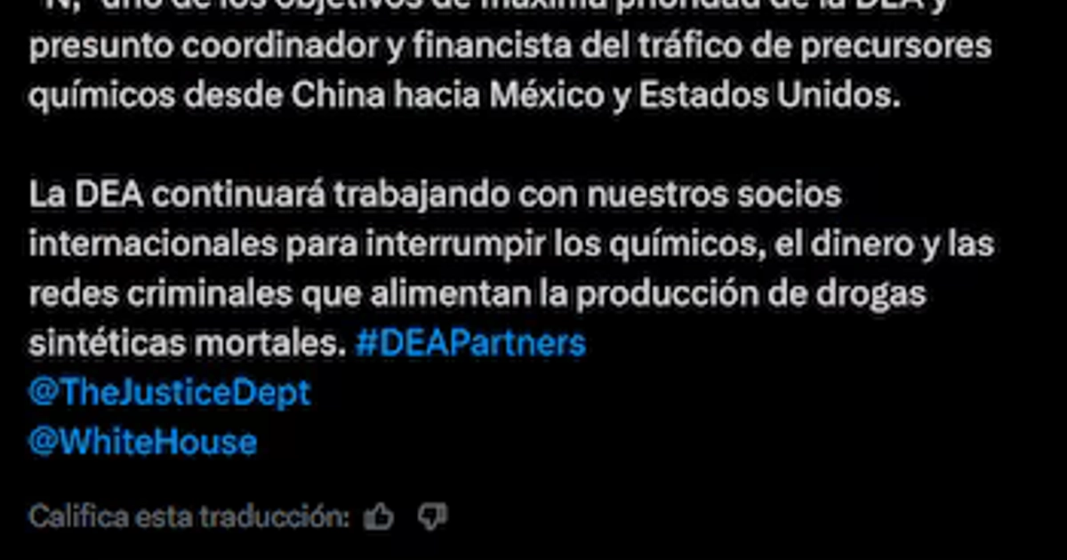 DEA presume colaboración con México captura de Don Flaco