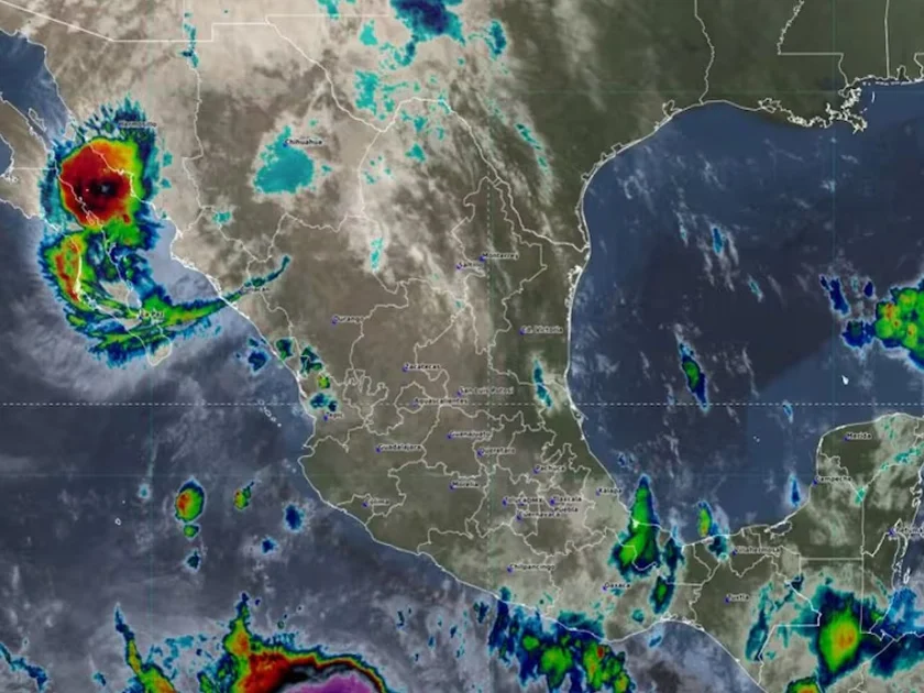Polo se degrada a ciclón tropical y se acerca a Sonora. Foto: X, @conagua_clima