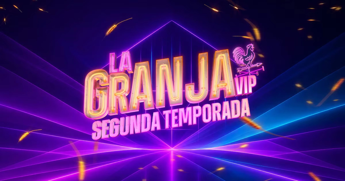 Logotipo neón rosa y amarillo con el texto