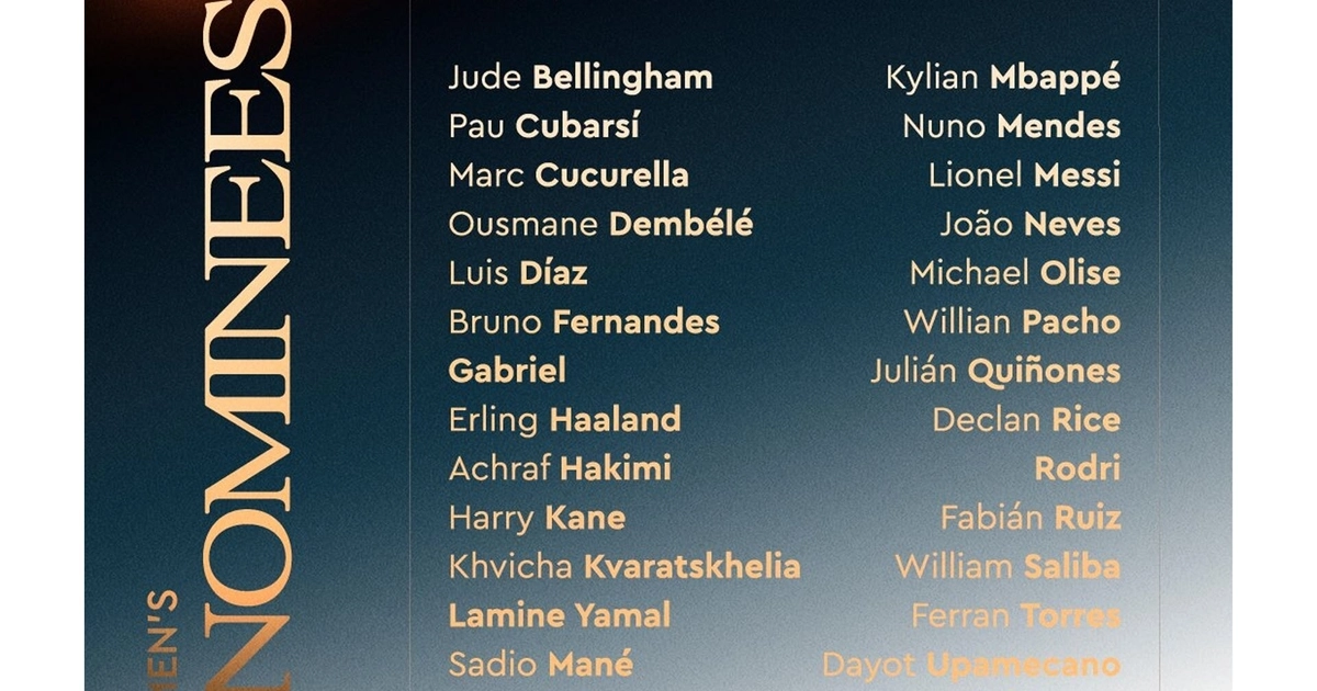 Nominados balon de oro 2026