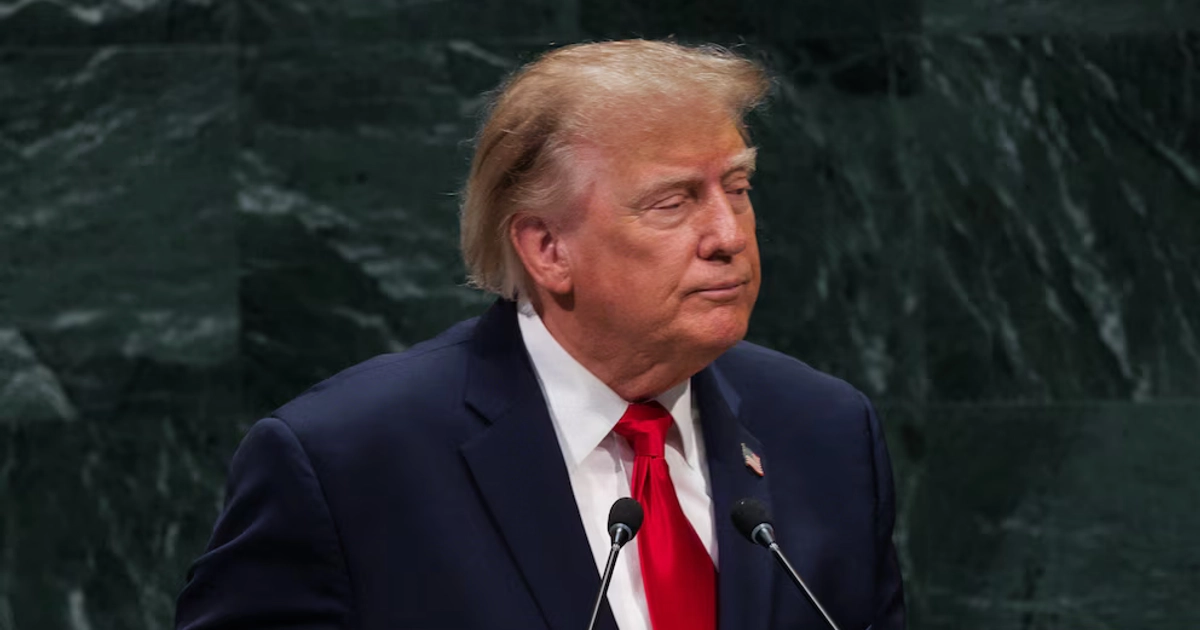 El presidente de EE. UU., Donald Trump, habla durante el Debate General de la 81ª sesión de la Asamblea General de las Naciones Unidas (ONU) en la Sede de las Naciones Unidas en Nueva York.