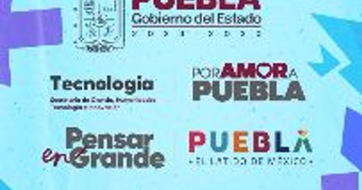 Un cartel institucional del Gobierno del Estado de Puebla reúne los logotipos de la Secretaría de Ciencia, Tecnología e Innovación y programas oficiales. (Instagram/La ConPue)