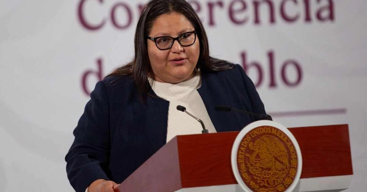 Citlalli Hernández, secretaria de las Mujeres, durante la mañanera del 6 de noviembre del 2025. Foto: Cuartoscuro