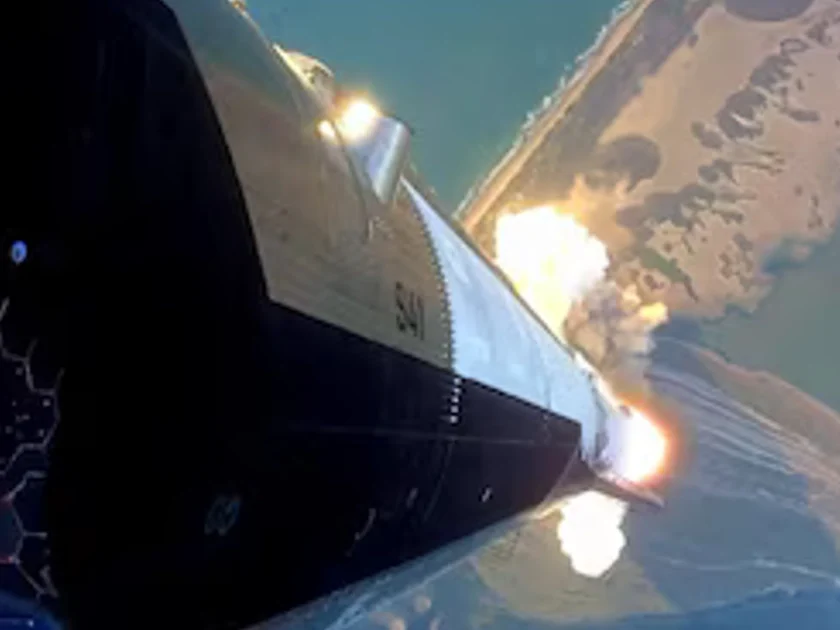 El lanzamiento del vuelo 14 de Starship (captura de TV Reuters)