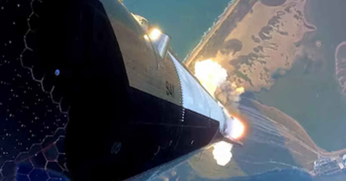 El lanzamiento del vuelo 14 de Starship (captura de TV Reuters)