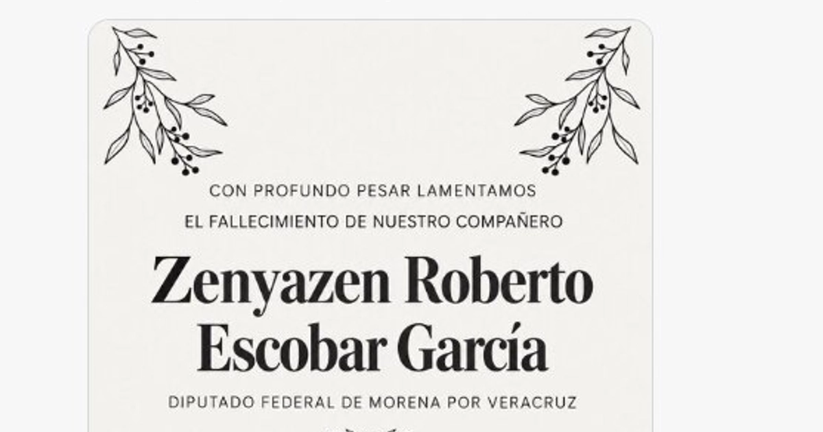 Citlalli Hernández expresa sus condolencias en redes sociales por el fallecimiento del diputado federal mexicano Zenyazen Roberto Escobar García. (@CitlaHM )