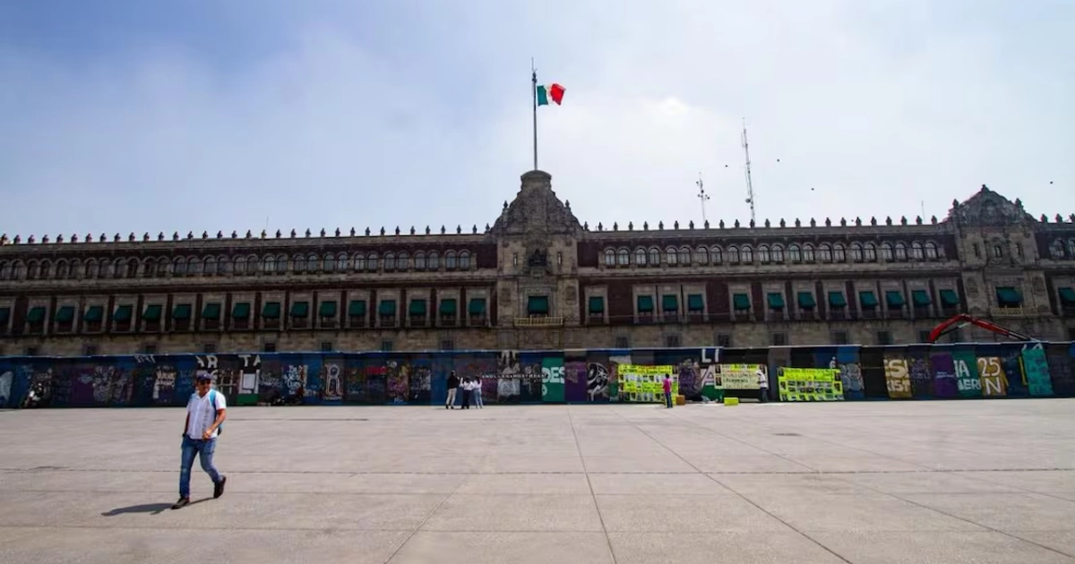 Ciudad de México, 6 de marzo de 2026. Blindan Palacio Nacional para