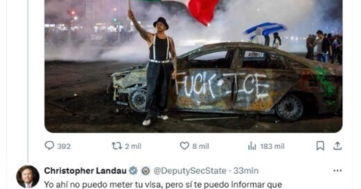 Landau pidió cancelar la visa de Melissa Cornejo. | X- Christopher Landau