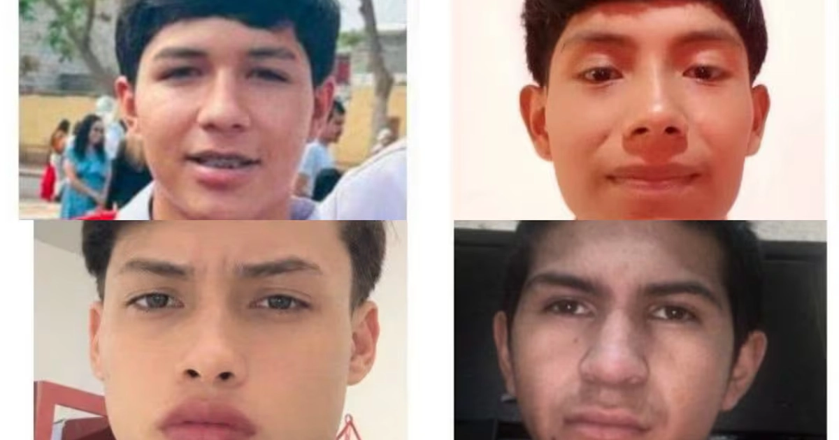 Desde el pasado lunes 14 de septiembre están desaparecidos cuatro jóvenes que acudieron a un domicilio en la colonia Arenales Tapatíos, en Zapopan. Foto: Comisión de Búsqueda de Personas del Estado de Jalisco