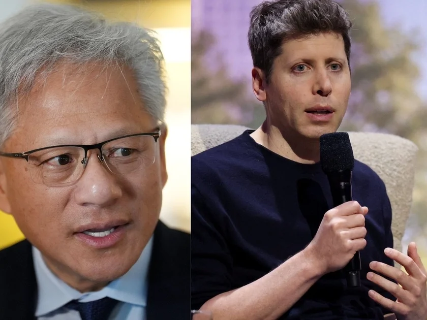 Jensen Huang y Sam Altman han mostrado posiciones diferentes frente a la regulación de la IA. (Jonathan Brady/Pool via REUTERS - REUTERS/Carlos Barria)