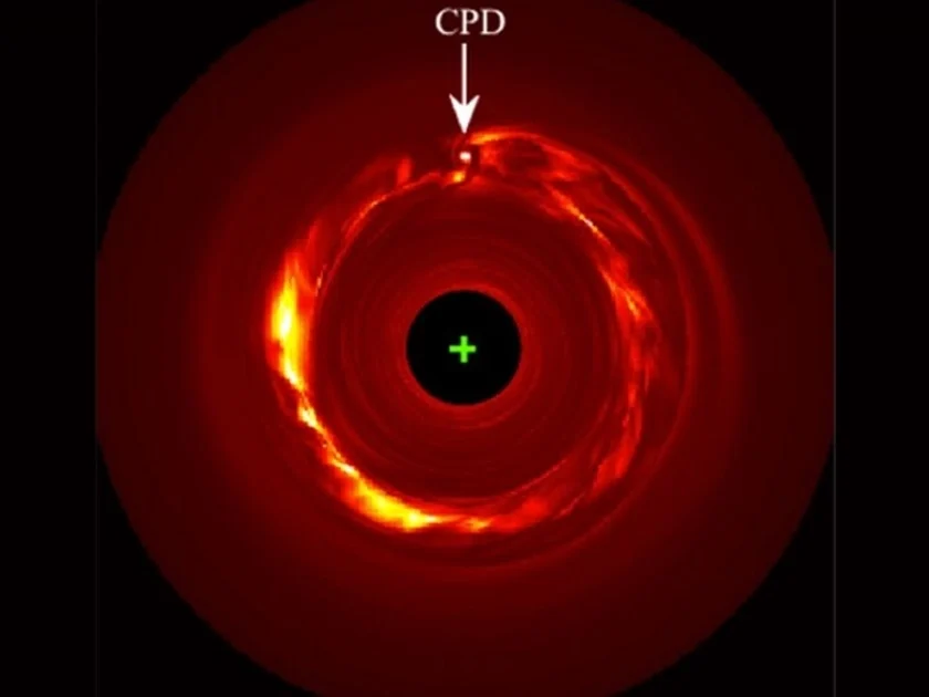 ¿Qué se sabe del planeta naciente? Foto: Simulación computacional | Aníbal Sierra