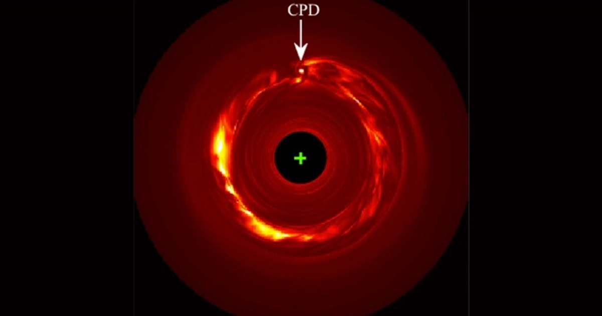 ¿Qué se sabe del planeta naciente? Foto: Simulación computacional | Aníbal Sierra