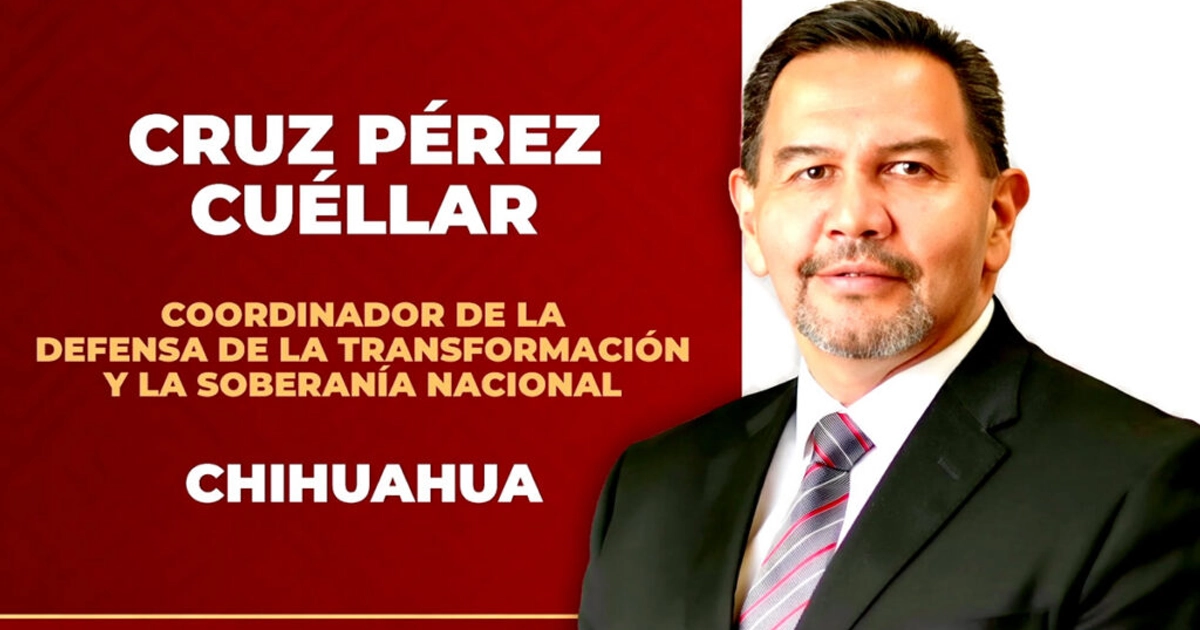 Morena designa a Cruz Perz Cuellar coordinador para Chihuahua. FOTO: Especial