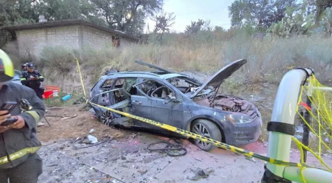 Impactante explosión de vehículo con pirotecnia en Cuautitlán Izcalli deja varios heridos