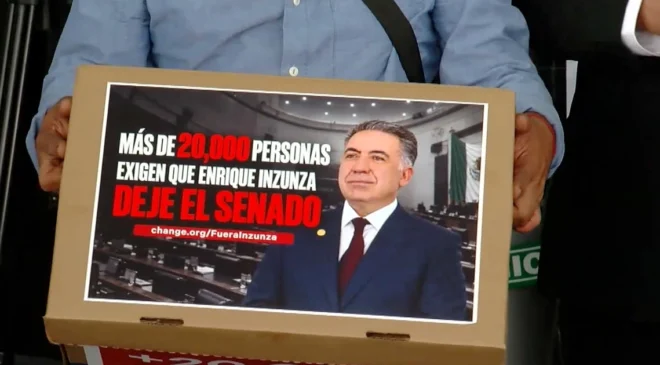 Exigen la salida de Enrique Inzunza del Senado; piden que enfrente a la justicia de EE. UU.