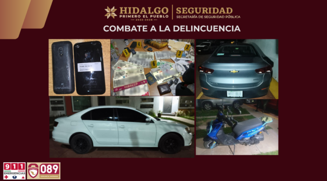 La Secretaría de Seguridad Pública de Hidalgo desmantela taller de regrabado y clonación de identificaciones vehiculares