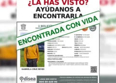 Confirman la localización con vida de la adolescente Gabriela Cruz Reyes
