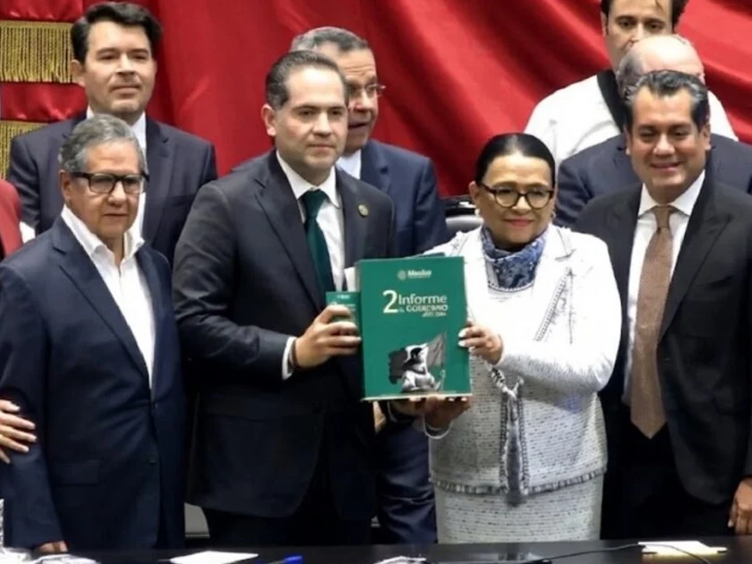 Rosa Icela entrega segundo Informe de Gobierno. Foto: Cámara de Diputados