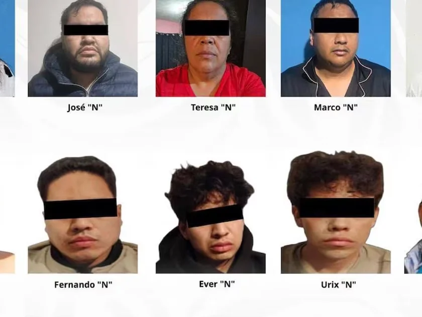 Agentes de la Secretaría de Seguridad y Protección Ciudadana (SSPC), la Secretaría de Marina (Semar) y la Fiscalía General de la República (FGR) detuvieron a 10 presuntos integrantes de una célula criminal en Michoacán. Foto: @GabSeguridadMX