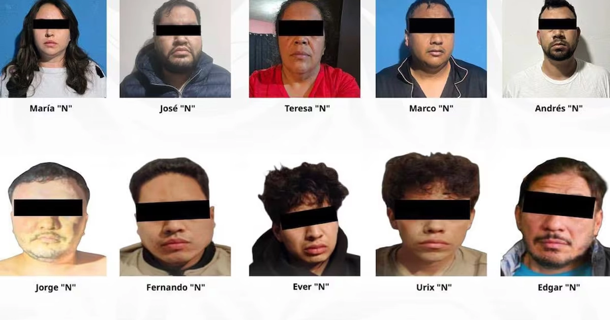 Agentes de la Secretaría de Seguridad y Protección Ciudadana (SSPC), la Secretaría de Marina (Semar) y la Fiscalía General de la República (FGR) detuvieron a 10 presuntos integrantes de una célula criminal en Michoacán. Foto: @GabSeguridadMX