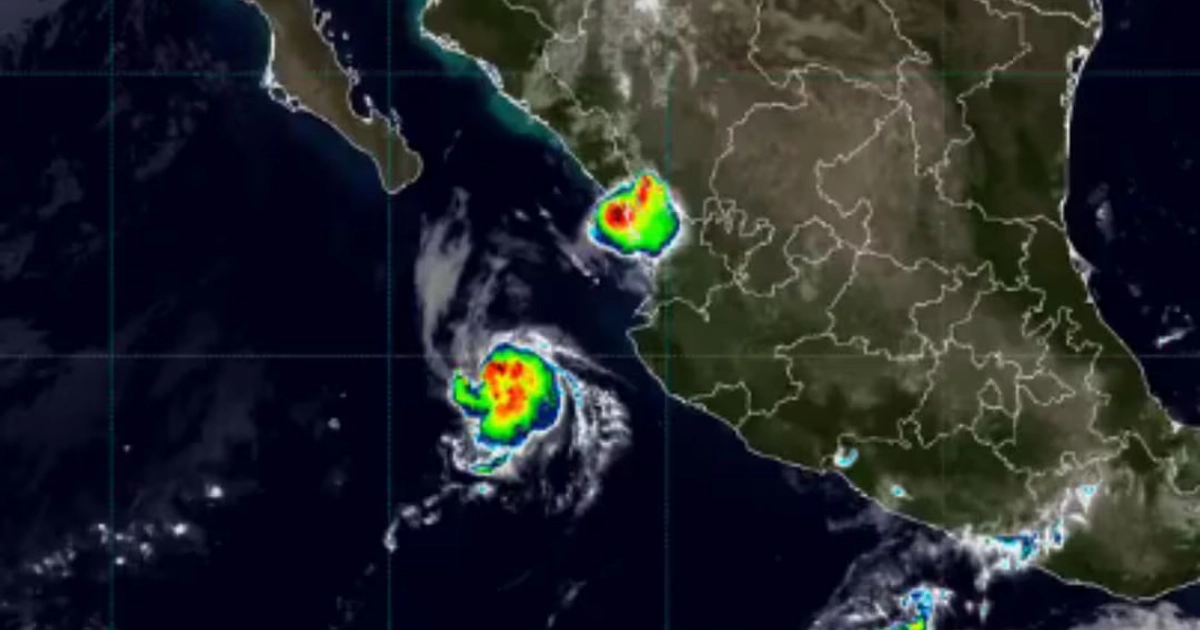 Huracán Simon y tormenta tropical Trudy. Foto: X, Conagua