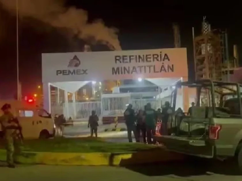 Ataque armado en refinería de Minatitlán, Veracruz. Foto: Redes sociales