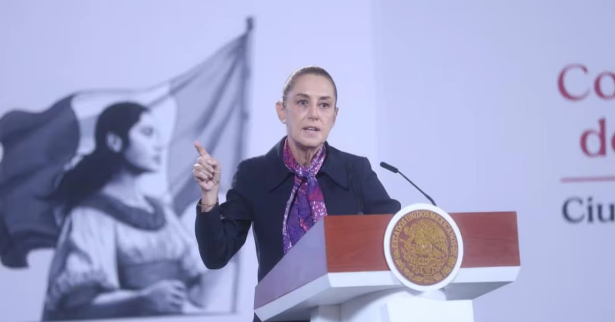 Presidenta Claudia Sheinbaum durante su conferencia de prensa desde Palacio Nacional este viernes 30 de octubre. Foto: Luis Camacho / EL UNIVERSAL