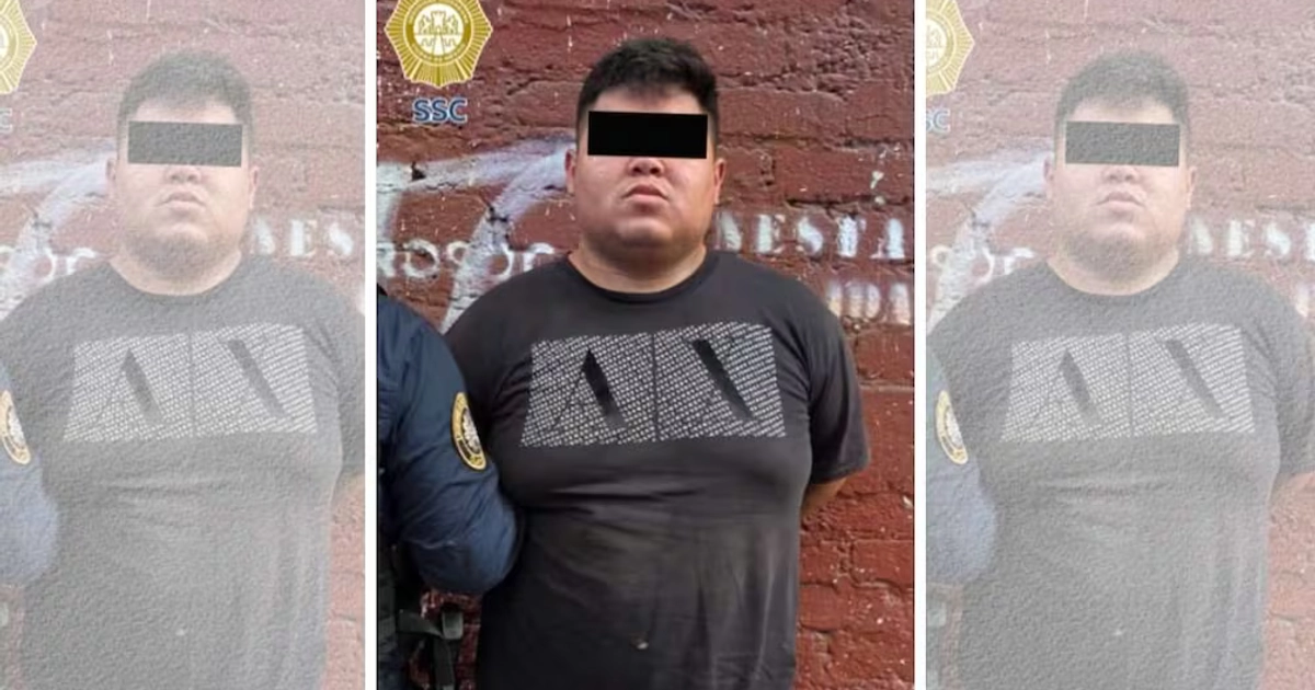 Policías detuvieron a un hombre por su probable relación con un intento de asalto en Azcapotzalco, donde dos personas resultaron lesionadas por disparos. 15/10/2026. | Foto: Cortesía SSC.