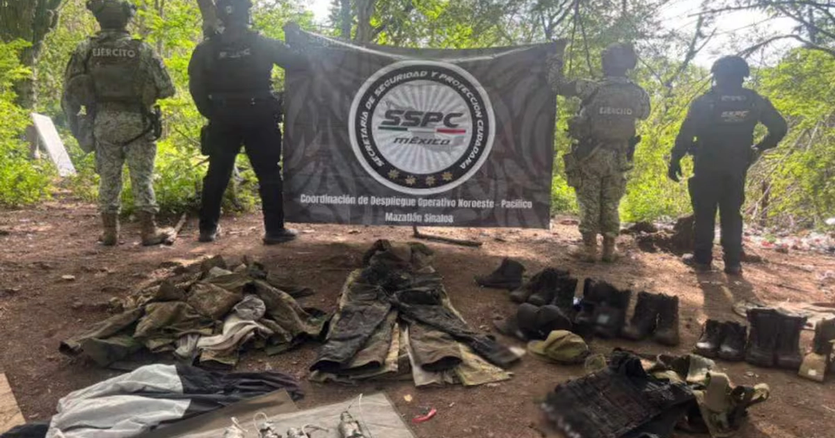 Armamento táctico asegurado en Sinaloa (12/10/2026). Foto: Gabinete de Seguridad