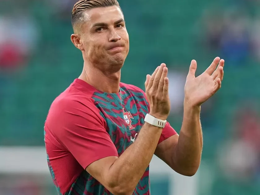 Cristiano Ronaldo previo a un partido con Portugal en Lisboa. FOTO: AP