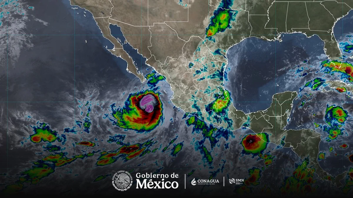 Se pronostican lluvias intensas en zonas de Baja California Sur y Sinaloa, debido al huracán Rachel