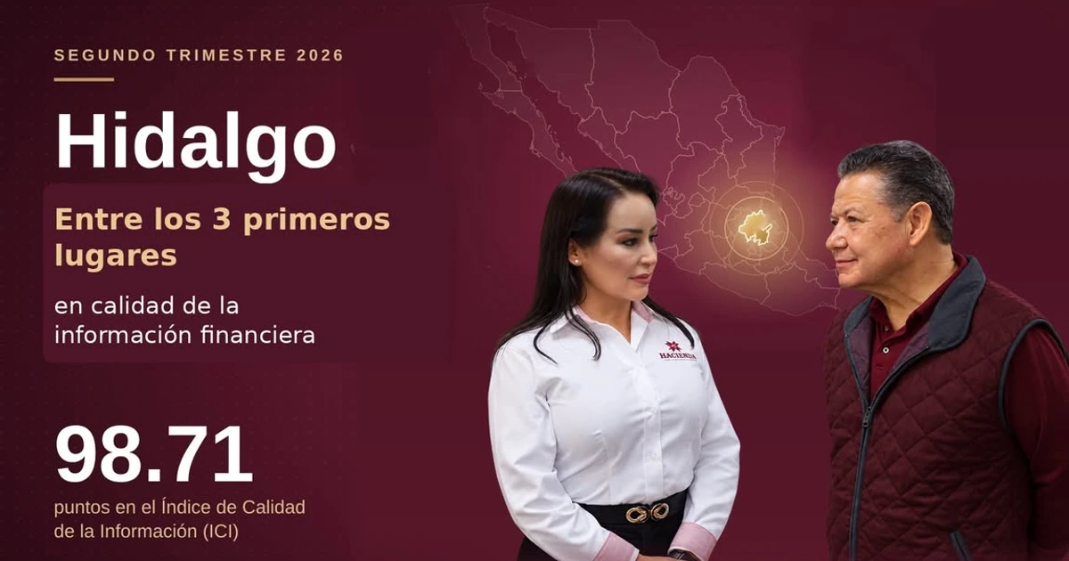 Hidalgo se posiciona entre los tres primeros lugares a nivel nacional en calidad de la información financiera