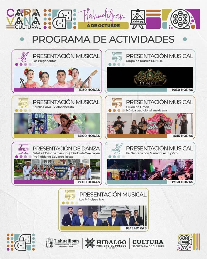 Caravana Cultural llevará siete presentaciones de música y danza a Tlahuelilpan
