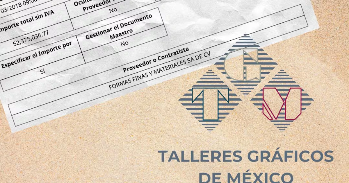 Los registros de Compras MX exhiben más de 30 contratos otorgados por Talleres Gráficos de México. Imagen: Canva.