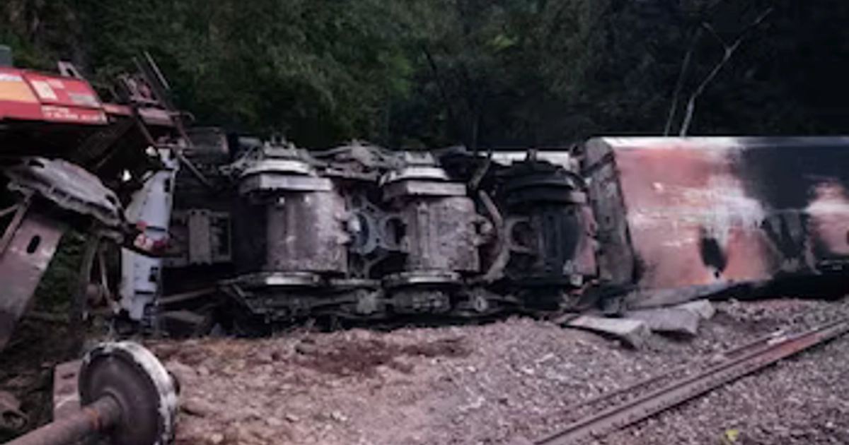En Tonila, Jalisco, un tren de la empresa Ferromex se descarriló dejando dos elementos de la Guardia Nacional muertos. Crédito: N+