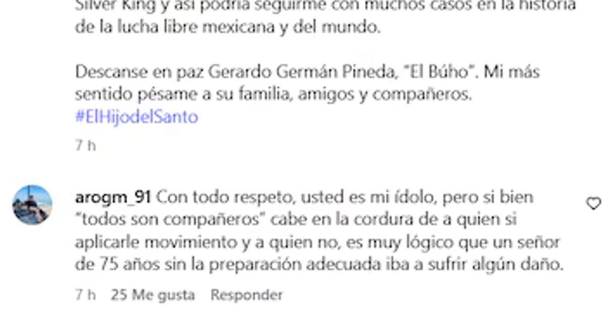 El hijo de la máxima leyenda del pancracio nacional defendió al Hijo de Fishman en sus redes sociales.