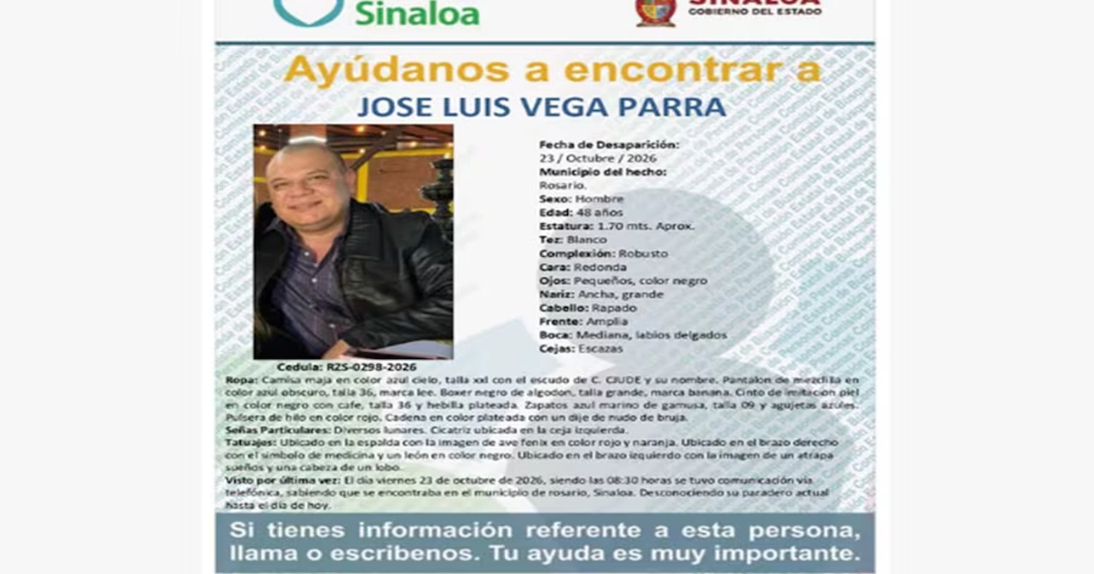 Foto: Comisión Estatal de Búsqueda de Personas