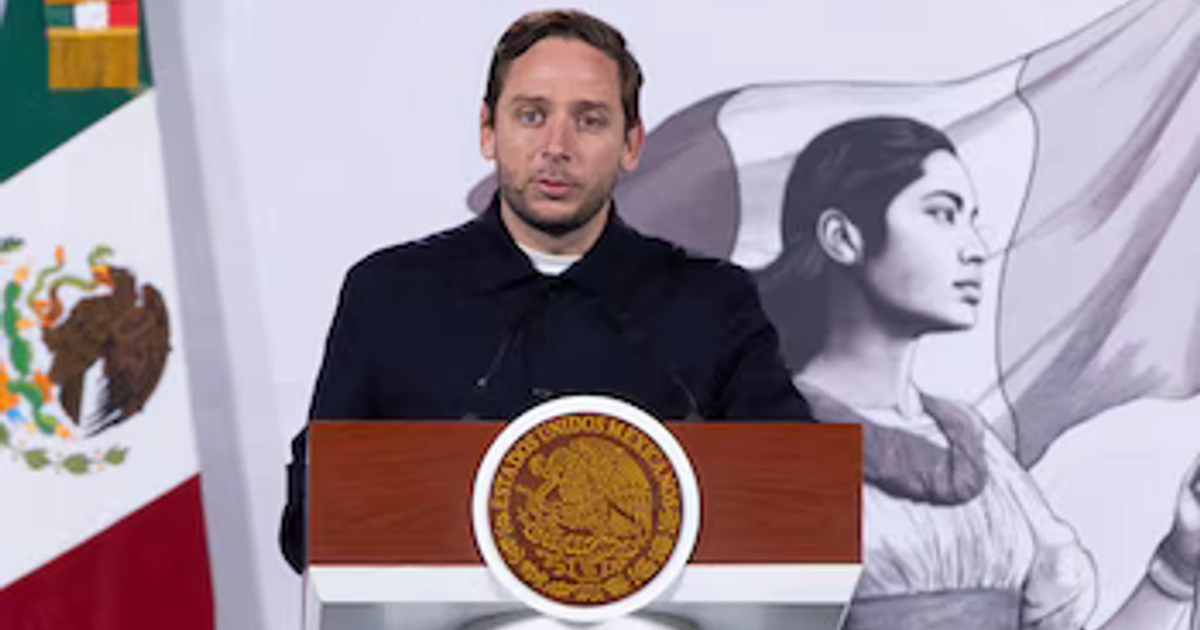 Eduardo Clark durante la mañanera de este 17 de febrero. (Presidencia)