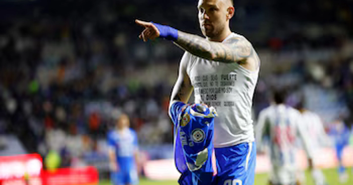 Soccer Football - Liga MX - Pachuca v Cruz Azul - Estadio Hidalgo, Pachuca, Mexico - October 21, 2026 Cruz Azul's Carlos Rotondi during the match REUTERS/Luis Cortes
