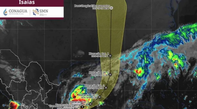 Se forma tormenta tropical Isaias en el Golfo de México; prevén que se convierta en huracán categoría 1