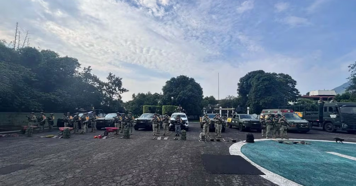 Dos mil 895 elementos de la Guardia Nacional (GN), del Ejército mexicano, y de la Fuerza Aérea mantienen activo el Plan DN-III-E en Colima, Jalisco y Nayarit por el Huracán Simón. Foto: Secretaría de la Defensa Nacional (Defensa).